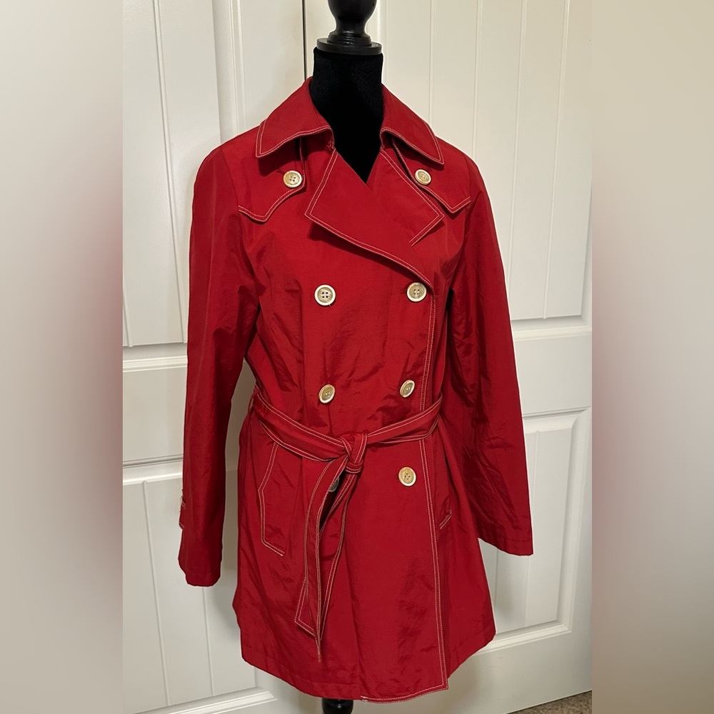 Gallery Women’s Rain Trench Coat- Size Medium